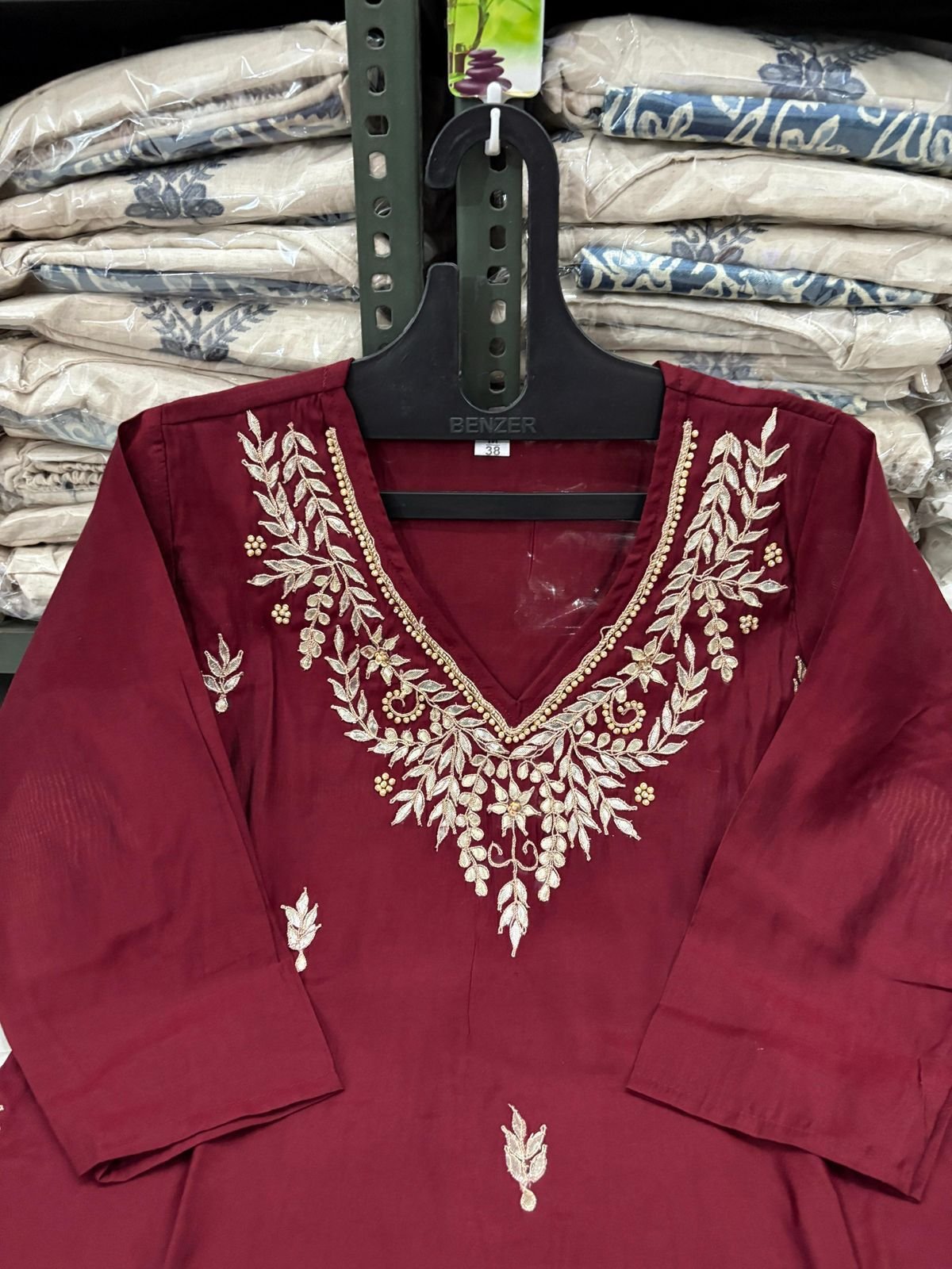 Roman Modal Silk Kurti Set with Jacquard Dupatta